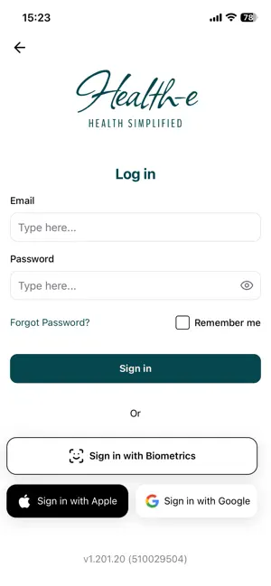 Health-e Simplified iPhone screenshot 2