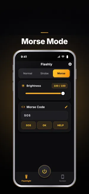 Flashly - Morse & Strobe Light screenshot 3