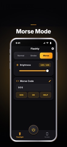 Flashly - Morse & Strobe Light Screenshot 3 of 5