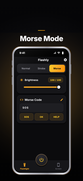 Flashly - Morse & Strobe Light Screenshot 3 of 5