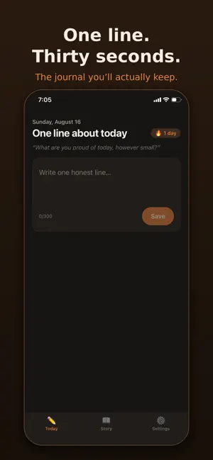 One Line a Day: 5 Year Diary screenshot 1