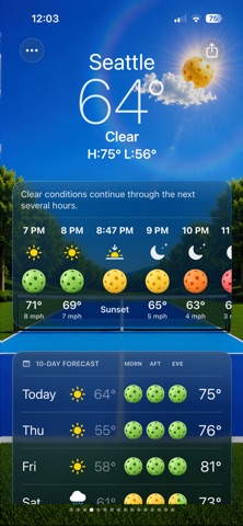 Pickleball Forecast Screenshot 1 of 5