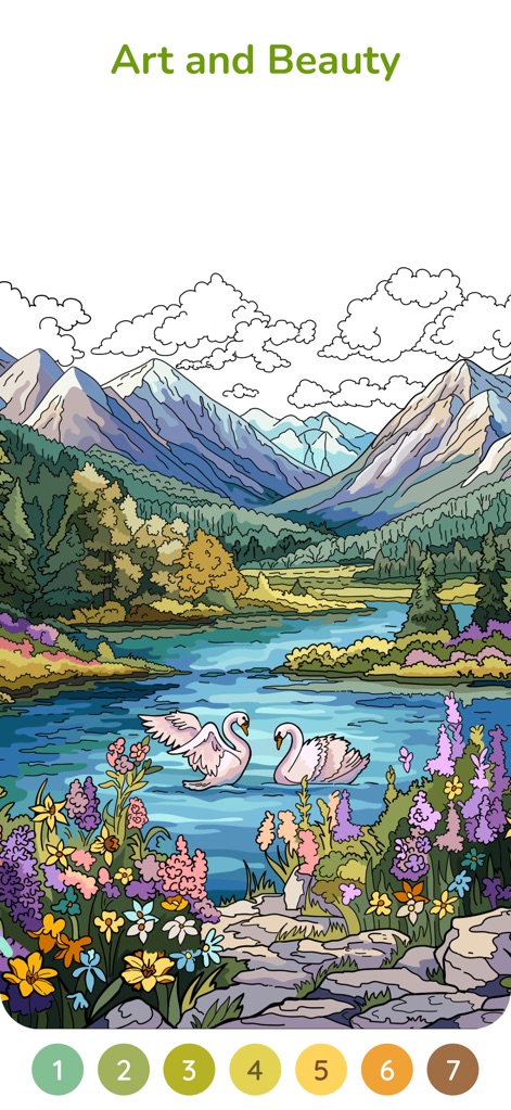 Happy Color by Numbers Game - Nature's Beauty Canvas