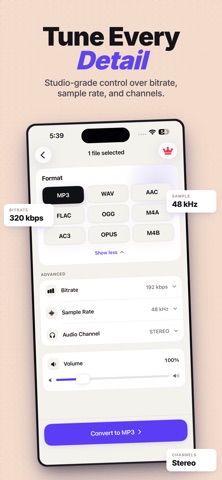 Video to MP3 : Audio Convert iPhone screenshot