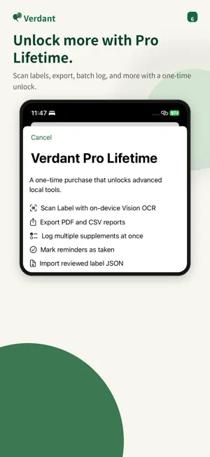 Verdant: Track supplements screenshot 3