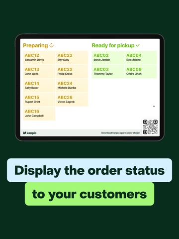 Kanpla KDS iPad screenshot