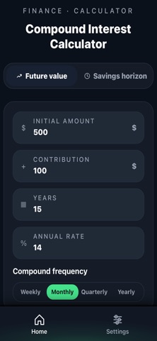 Compound Interest FreeCalc Screenshot 4 of 6