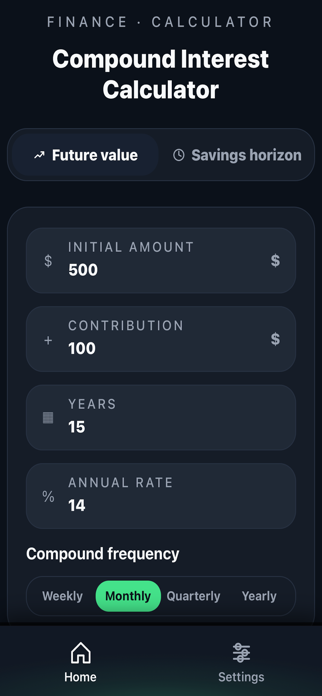 Compound Interest FreeCalc Screenshot 4 of 6