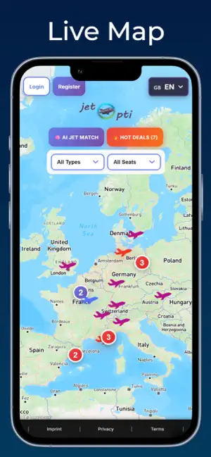 JetOpti: Private Jet Charter screenshot 1