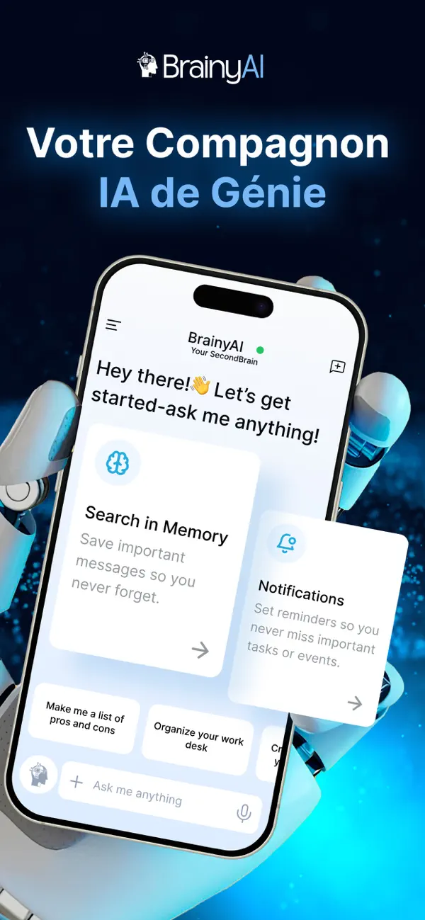 Screenshot #1 pour BrainyAI - Chatbot IA, AI Bot