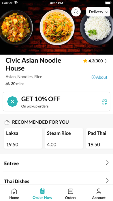 Civic Asian Noodle House Screenshot