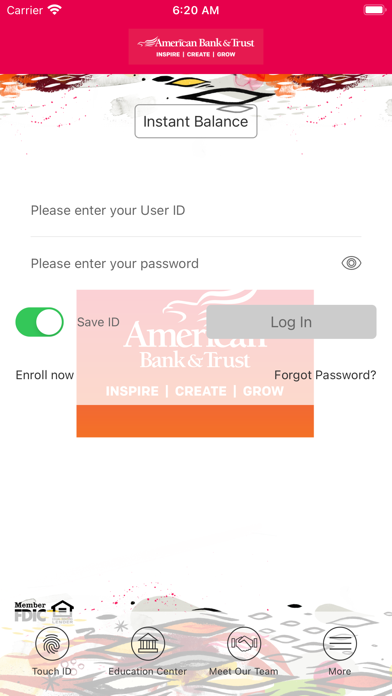 American Bank & Trust Screenshot