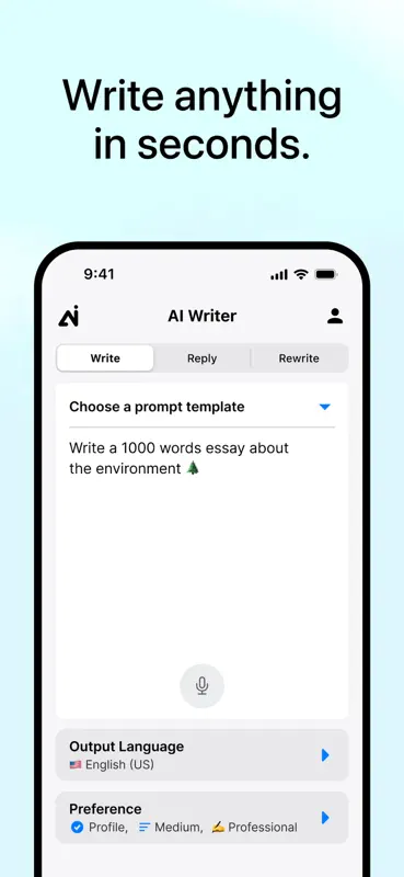 AI Writer & AI-Keyboard Assist screenshot 2 of 10