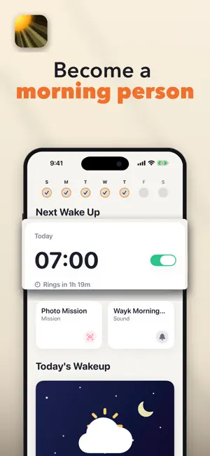 Wayk: Alarm & Smart Wake screenshot 1