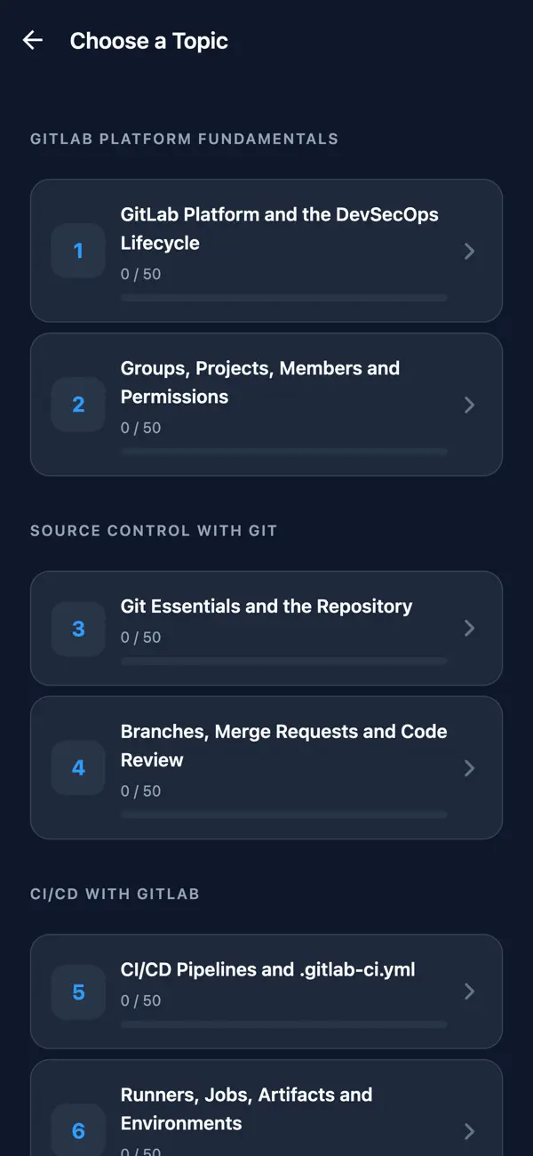 Screenshot #2 pour GitLab Fundamentals Associate