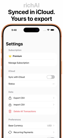 richAI: Expense Tracker Screenshot 5 of 7