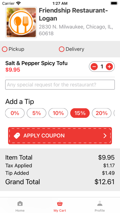 Friendship Restaurant Screenshot