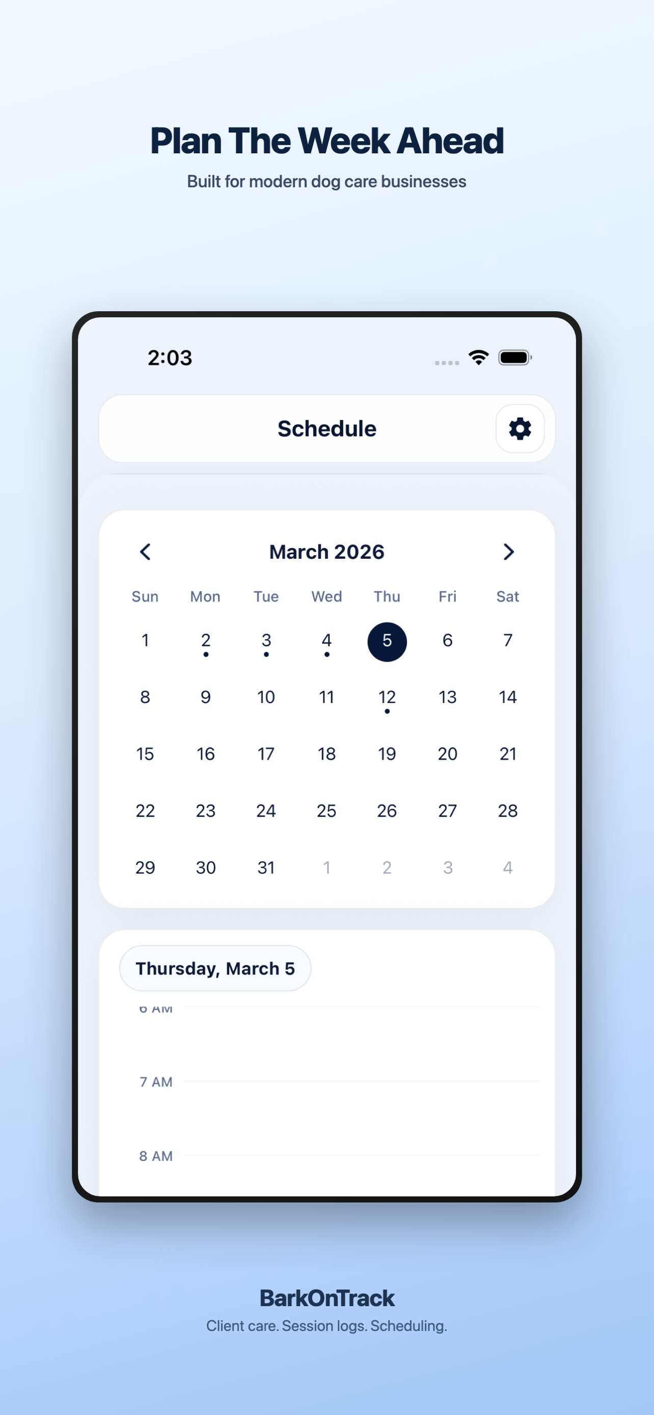 BarkOnTrack: Pet Business App screenshot 2