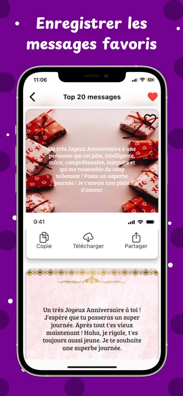 Screenshot #3 pour Birthday greeting cards & wish