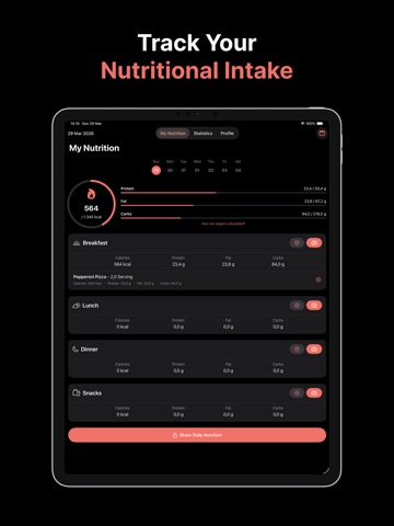NutriCam: Calories in a Snap iPad screenshot
