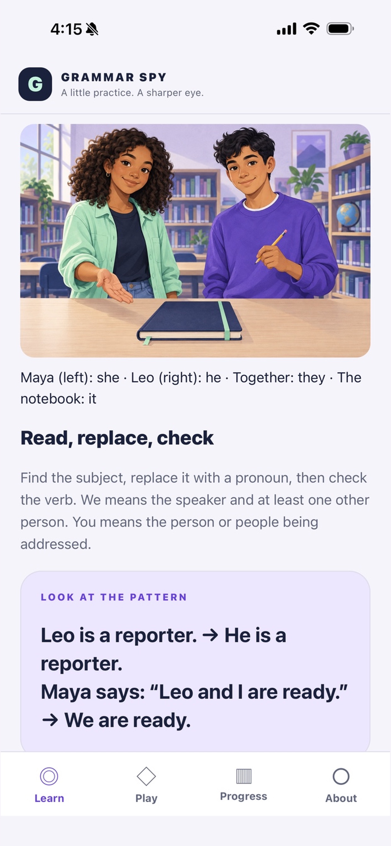Screenshot 2 of Grammar Spy