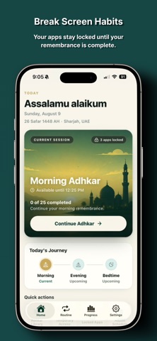 Adhkar Lock iPhone screenshot