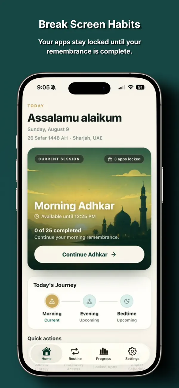Screenshot #1 pour Adhkar Lock