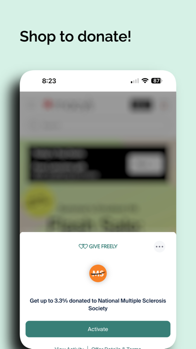 Give Freely: Impact Shopping Screenshot