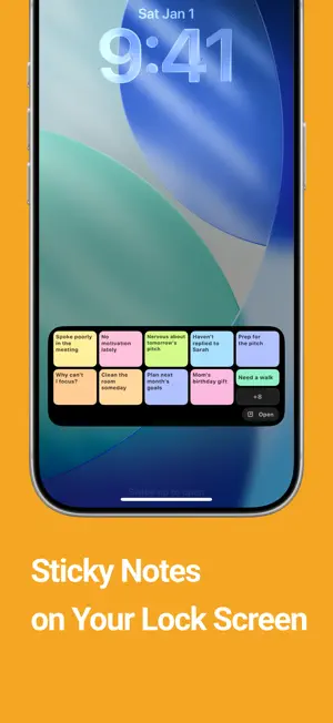 Lock Screen Notes: StickySort screenshot 1