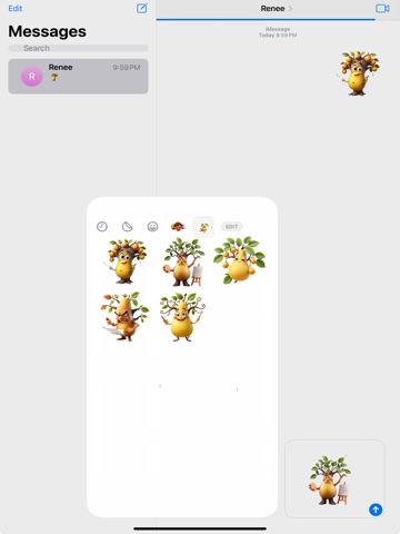 Sketching Pear Tree Stickers iPad screenshot