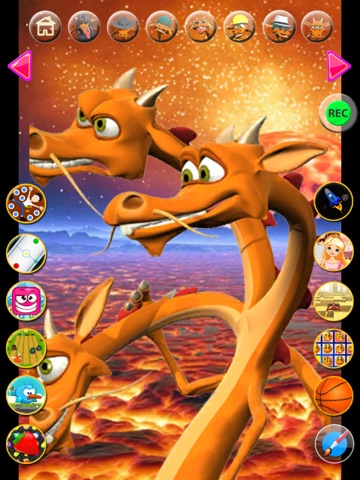 Talking 3 Headed Dragon iPad screenshot