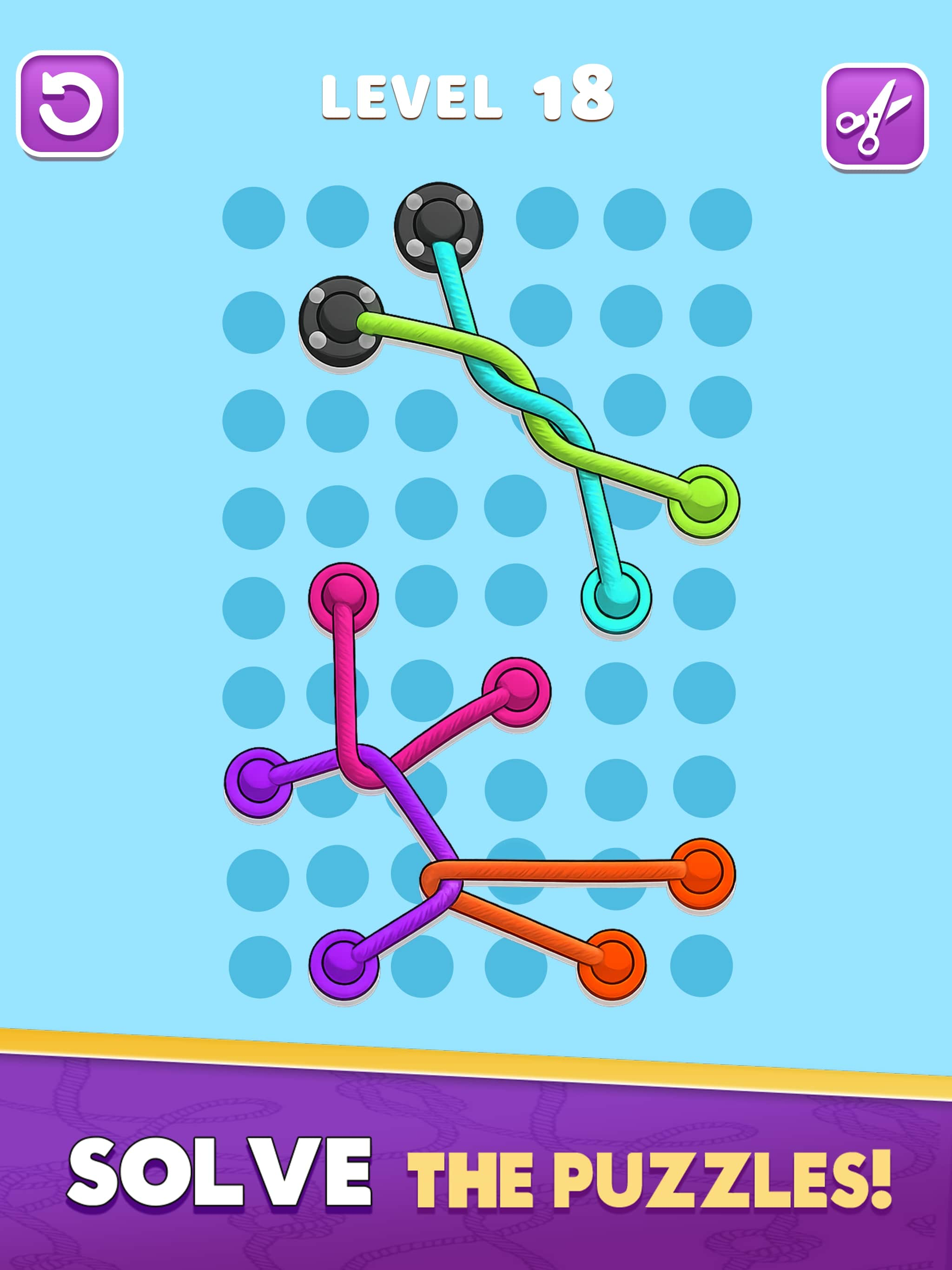 Untangle Twisted Rope Game