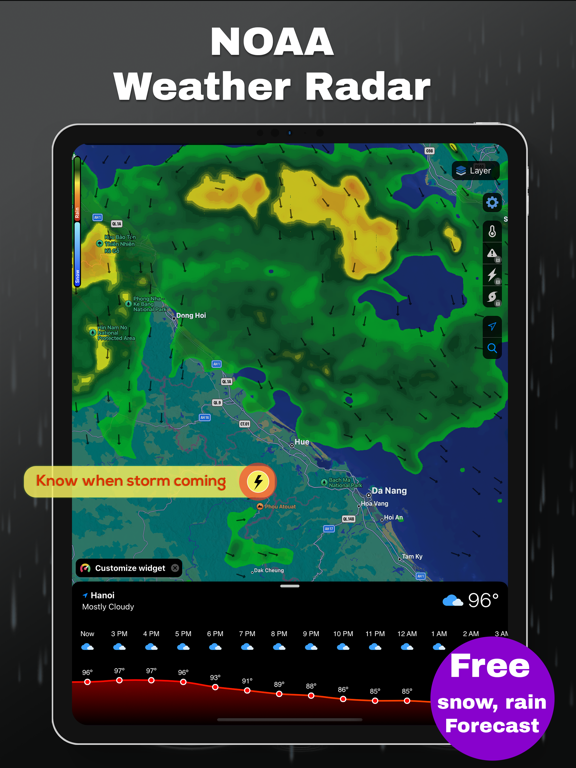 NOAA Live Weather Radar・Alert