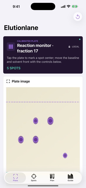 Elutionlane: TLC Analyzer screenshot 1