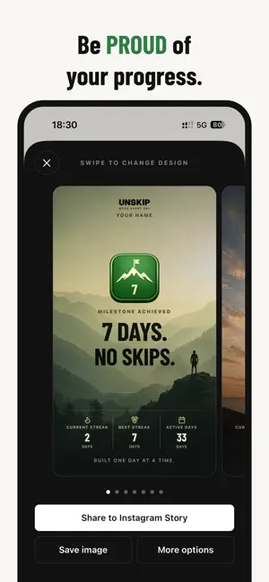 UNSKIP: Fitness Habit Tracker screenshot 2