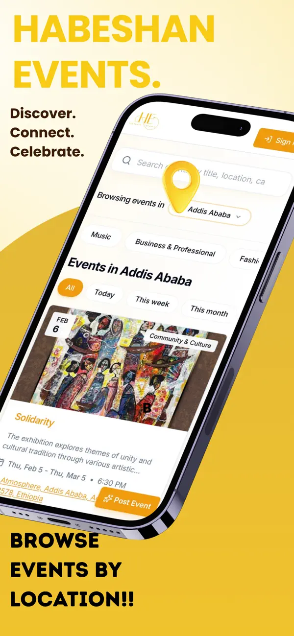Screenshot #1 pour Habeshan Events