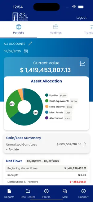 Old Point Wealth GWAccess screenshot 2