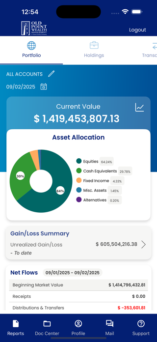 Old Point Wealth GWAccess Screenshot 2 of 10