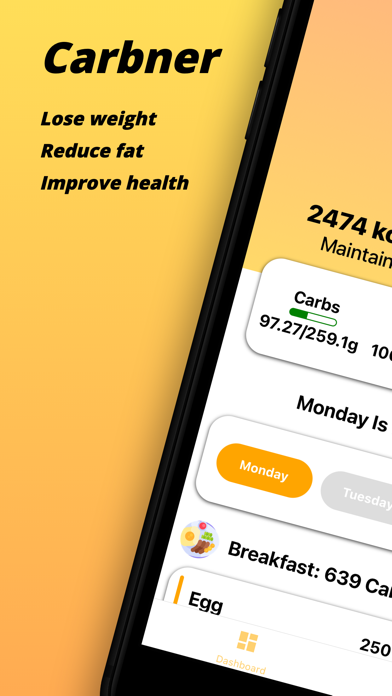 Carb Cycling Tracker・Carbner Screenshot