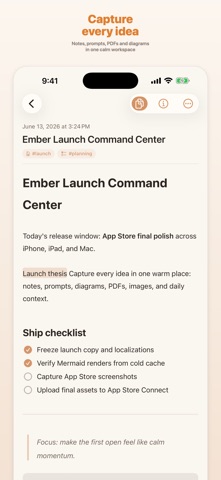 Ember: Markdown Notes Screenshot 1 of 9