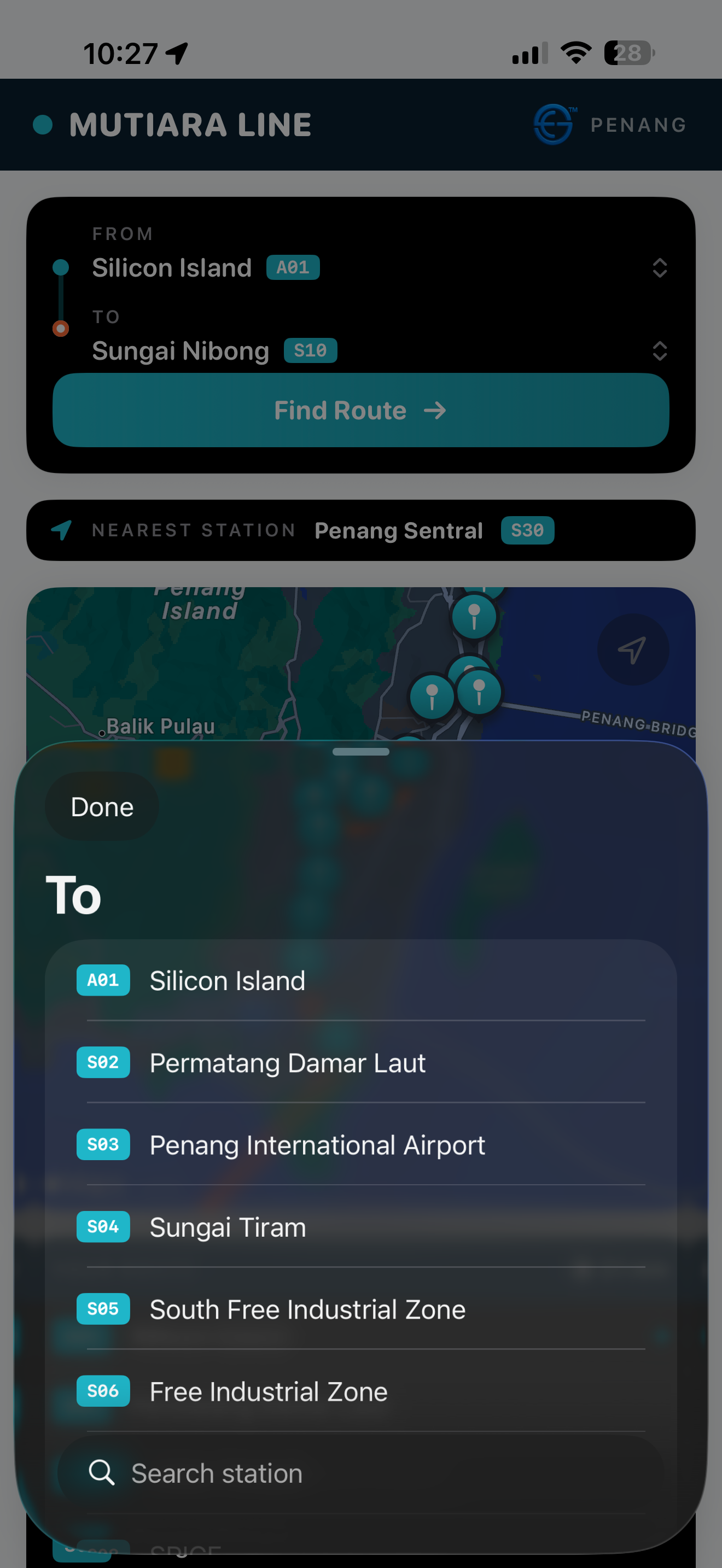 EGK MutiaraLRT Map