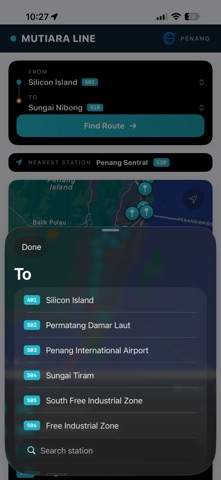 EGK MutiaraLRT Map screenshot