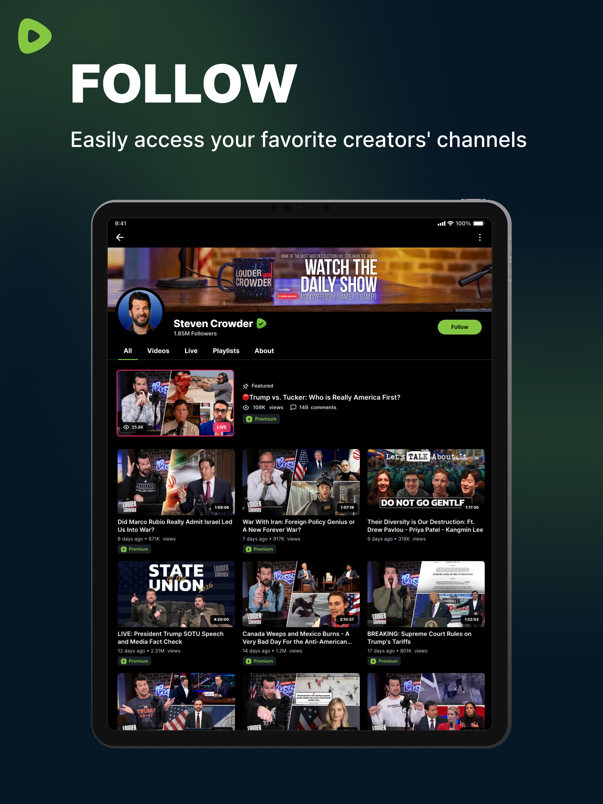 Rumble: Live Streaming, Videos screenshot 14