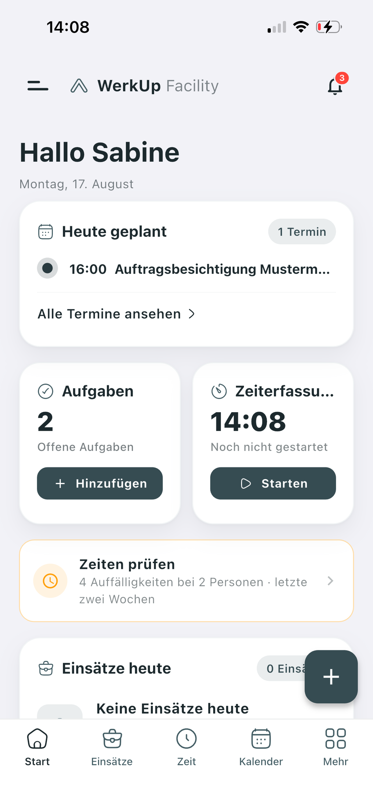 WerkUp screenshot 2