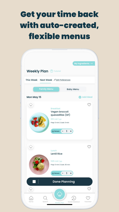 Little Lunches - Meal Planning Screenshot