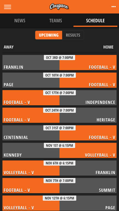 MTCS Athletics Screenshot