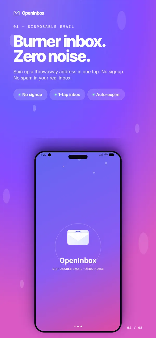 #2. OpenInbox - Temp Email (iOS) Podle: mohammad wassfi mahmoud awad