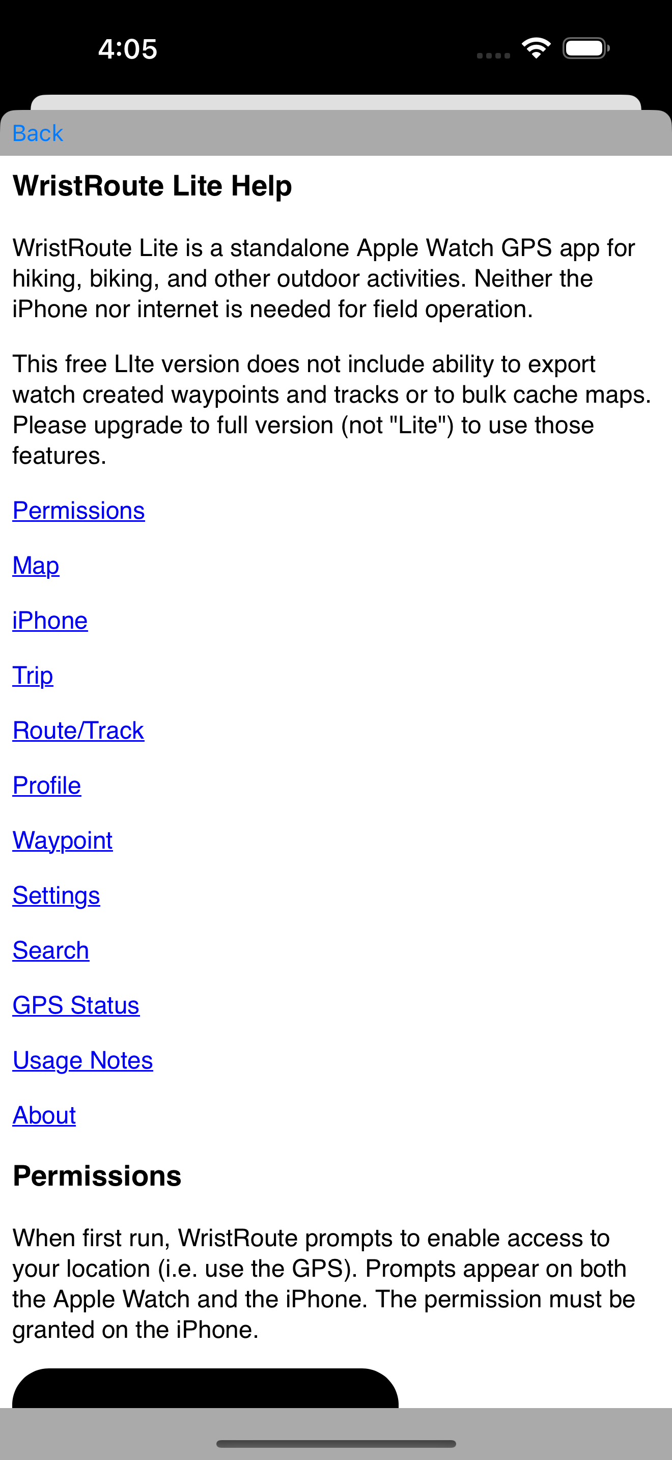 WristRoute Lite
