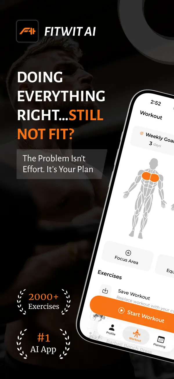 #1. FitWit AI – Workout Planner (iOS) Door: Exypnos Development LLC