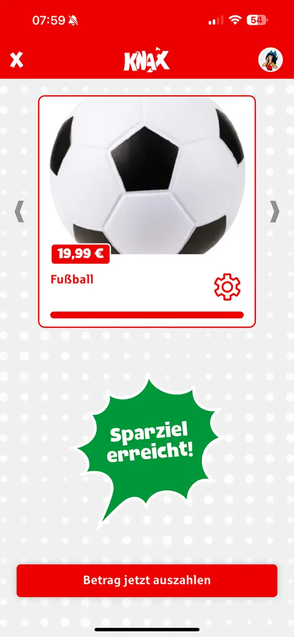 KNAX-Taschengeld-App iPhone App Screenshot 8 – Finanzen